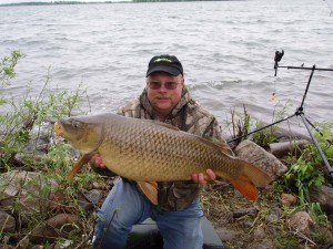 Mark Macey and a large Carp
