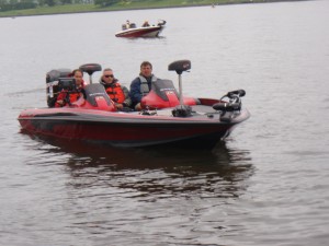 Photo of Wayne Izumi in boat waiting to blast off